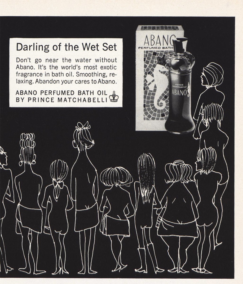 1966 Prince Matchabelli: Abano Darling of Wet Set Vintage Print Ad