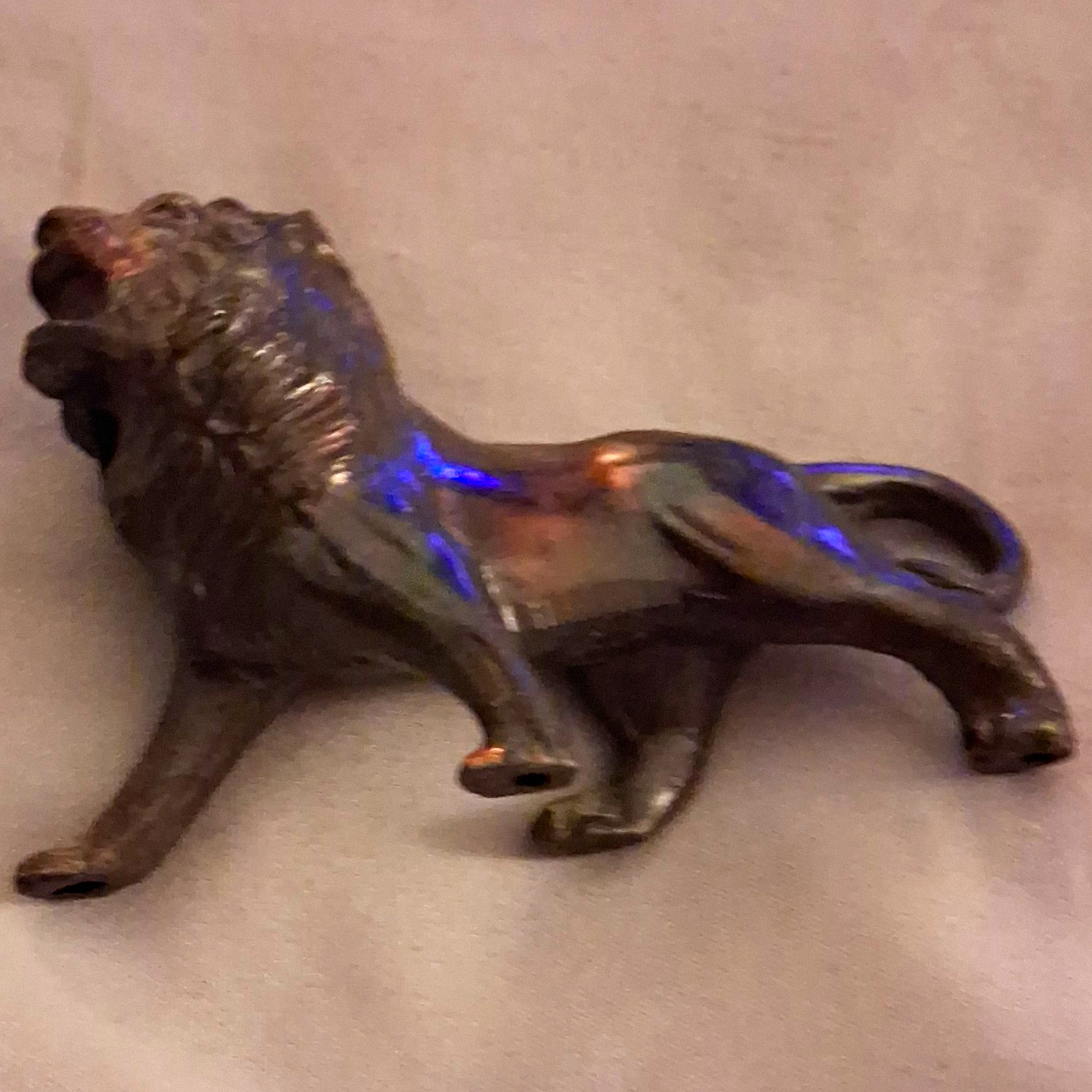 Brass Metal Lion Figurine Collectible Lion Animal Figurine Decor