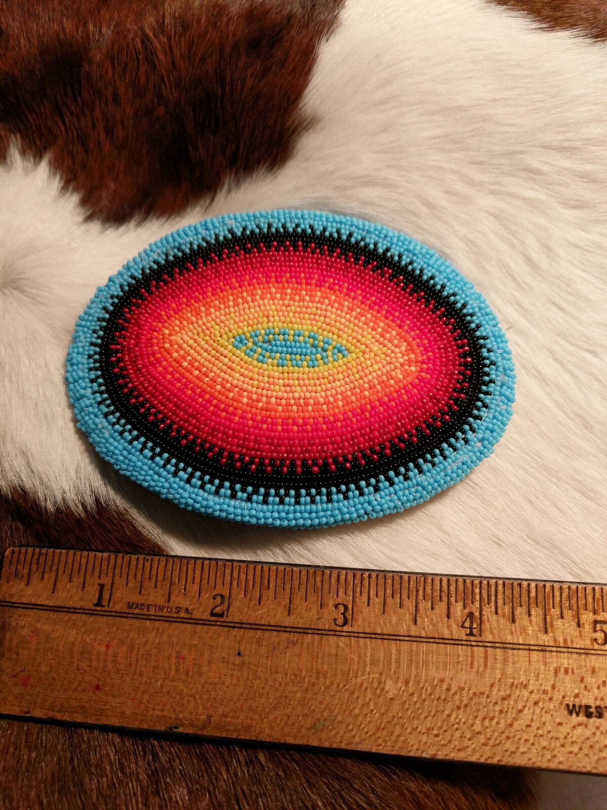 Native American Styled Hand Beaded Buckle