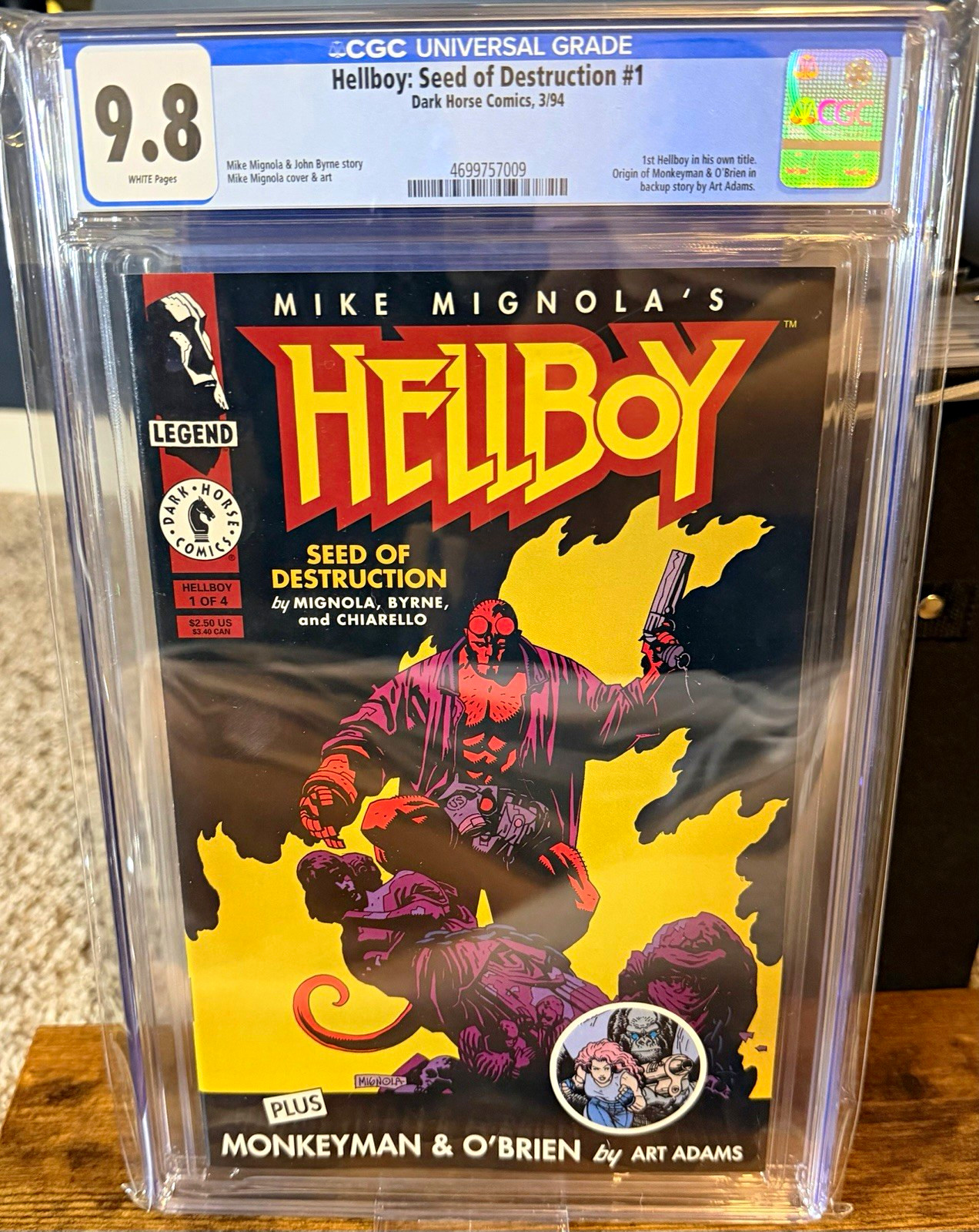 Hellboy: Seed of Destruction #1 CGC 9.8 White Pages Hellboy: Seed of Destruction #1 CGC 9.8 White Pages