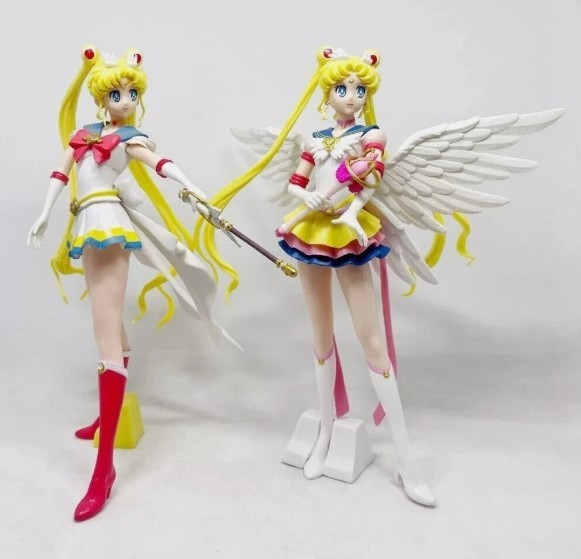 9 Inch Super Sailor Moon set of 2 Action Figure Toy Model Statue