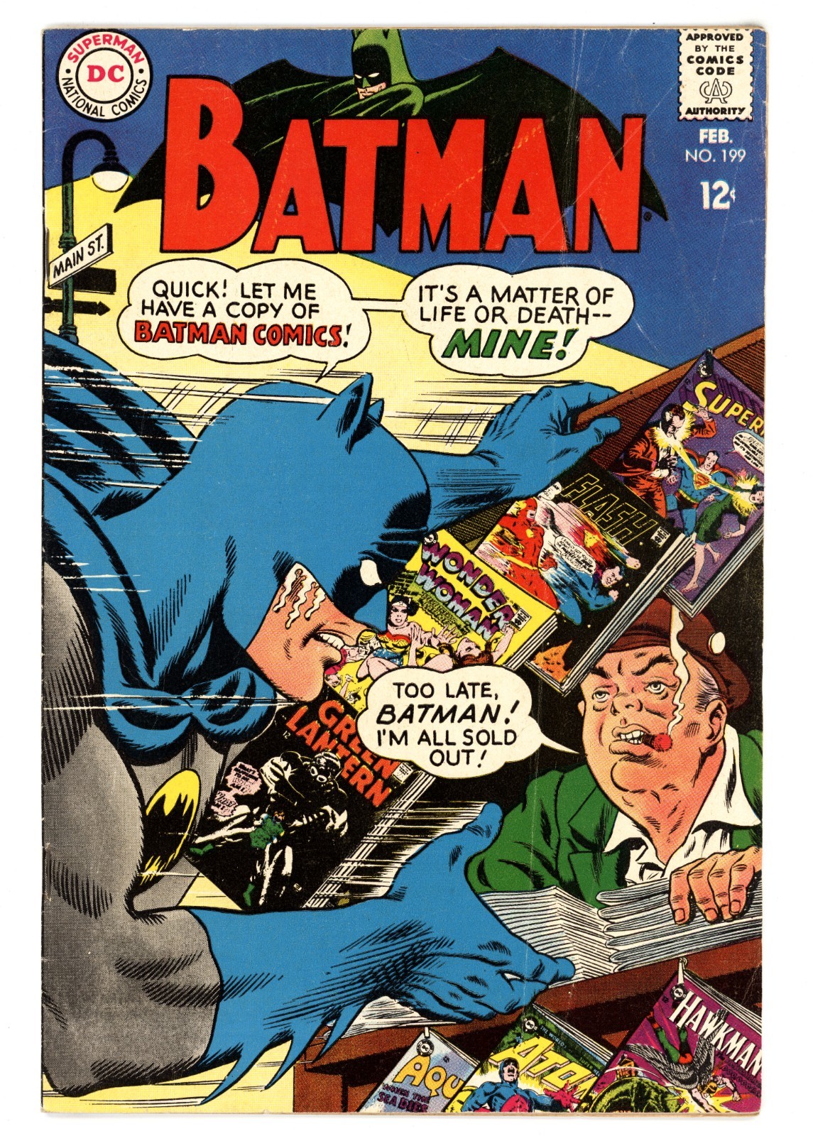 Batman #199 VG 4.0 1967  Carmine Infantino Cover