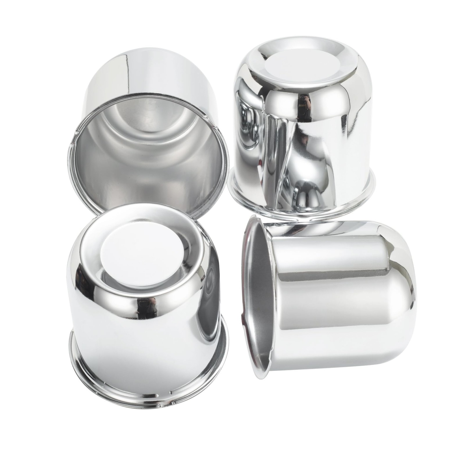 4Pcs 3.19 in Wheel Center Caps Chrome Push Through Design - Fit 3.19
