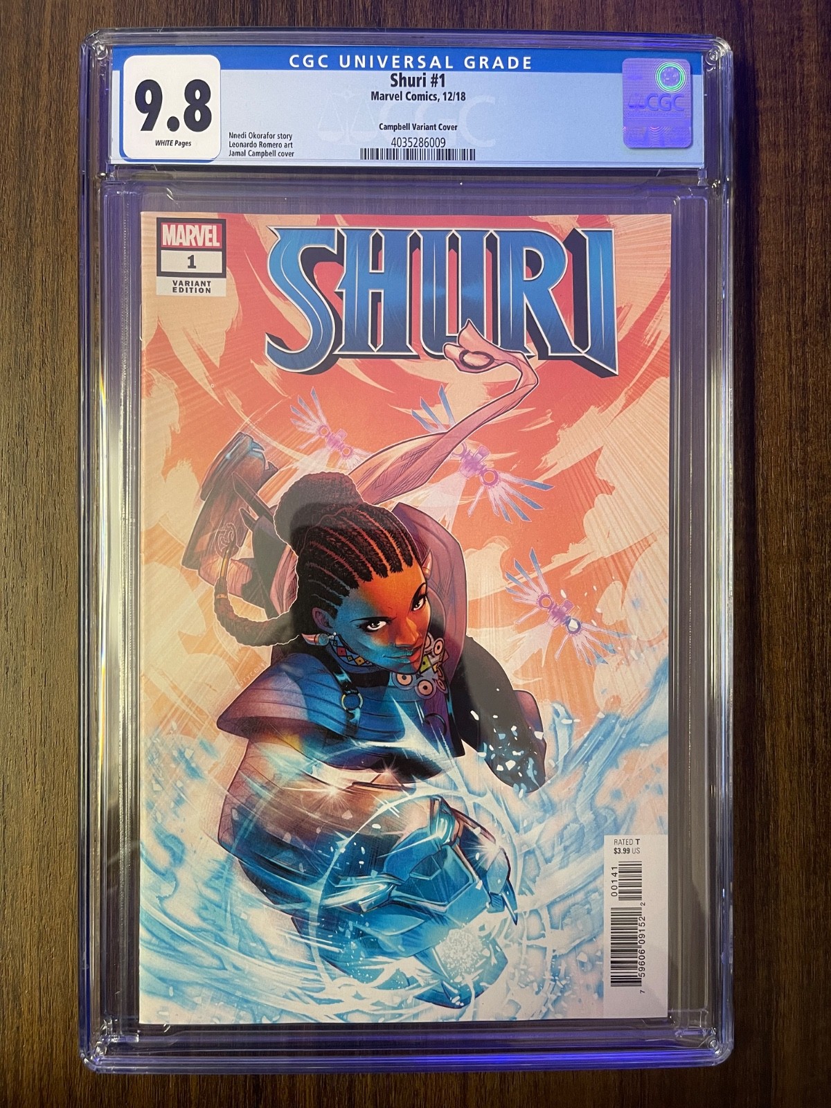 Shuri # 1 , CGC 9.8 , Ltd 1:25 Variant , Jamal Campbell Shuri # 1 , CGC 9.8 , Ltd 1:25 Variant , Jamal Campbell