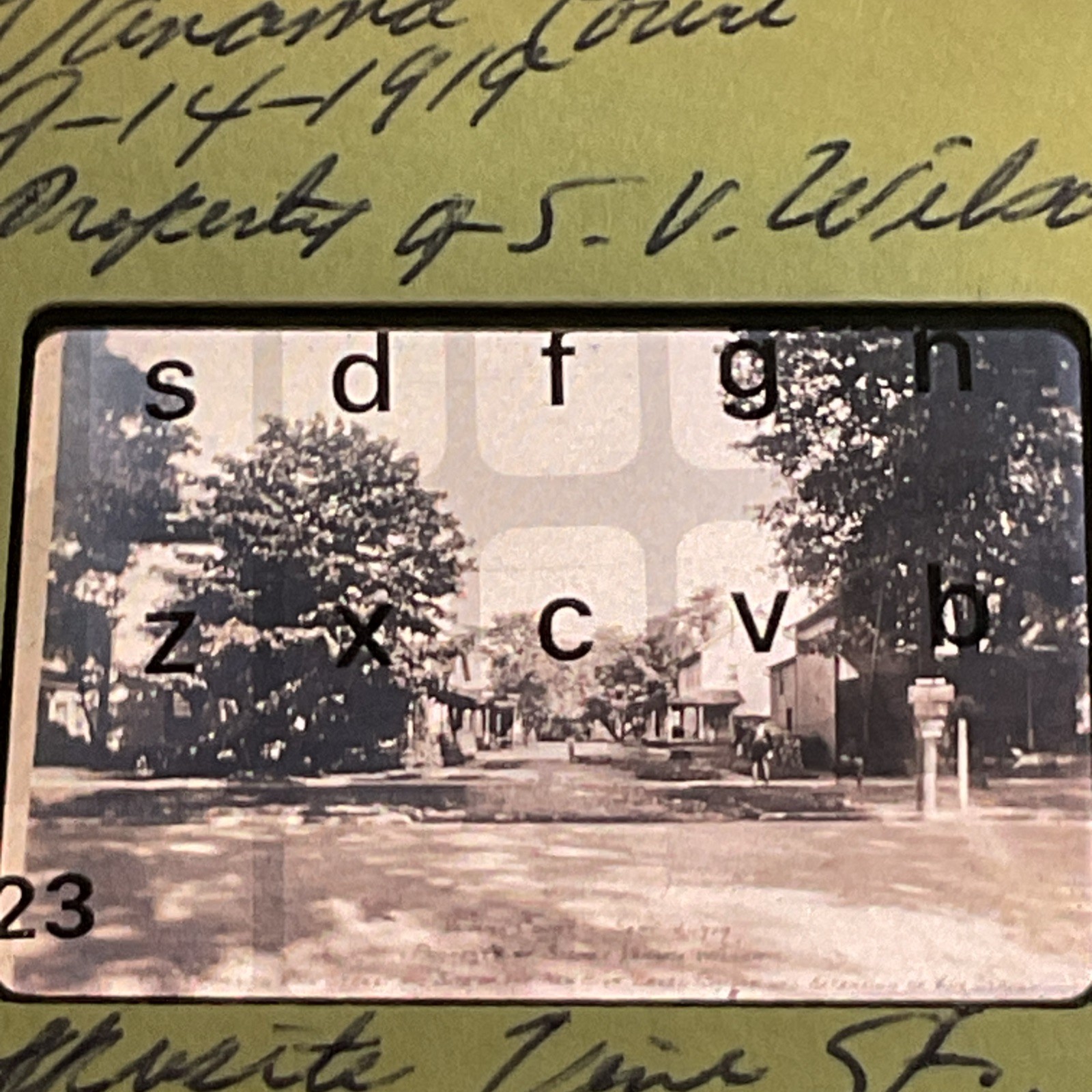 Vintage Photograph Slide Vine Street 1919 Ohio Site Of High Level Bridge