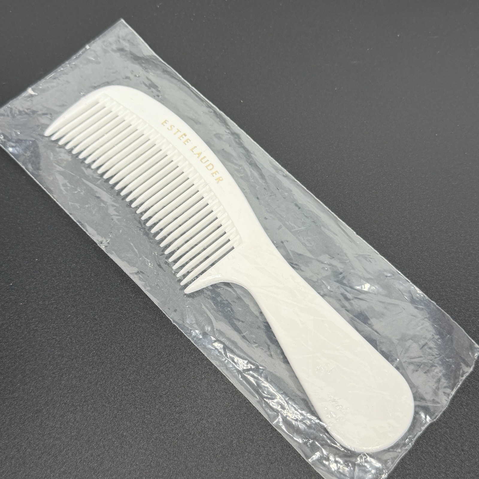 Vtg White Gold Estee Lauder Hair Comb Pocket 6.5