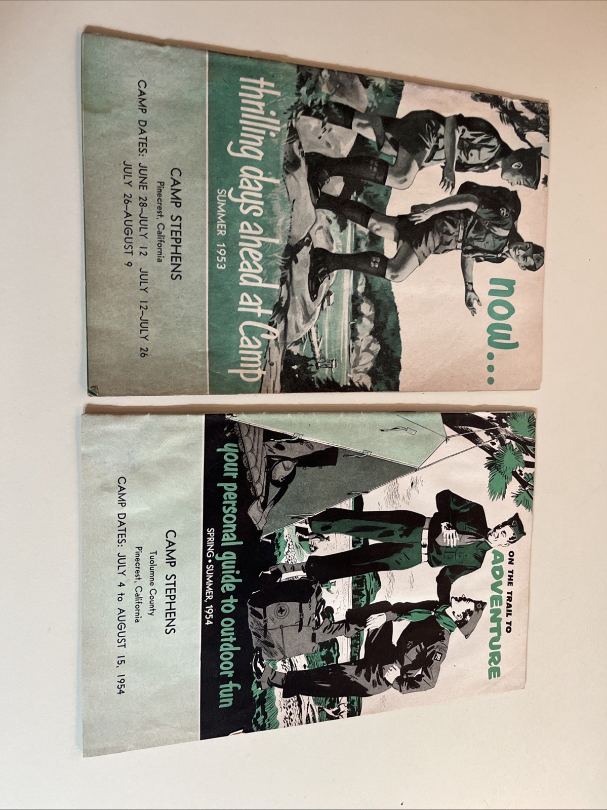 2 Vintage Boy Scouts Of America 1954 1953 Catalogue Equipment Pinecrest , Cal