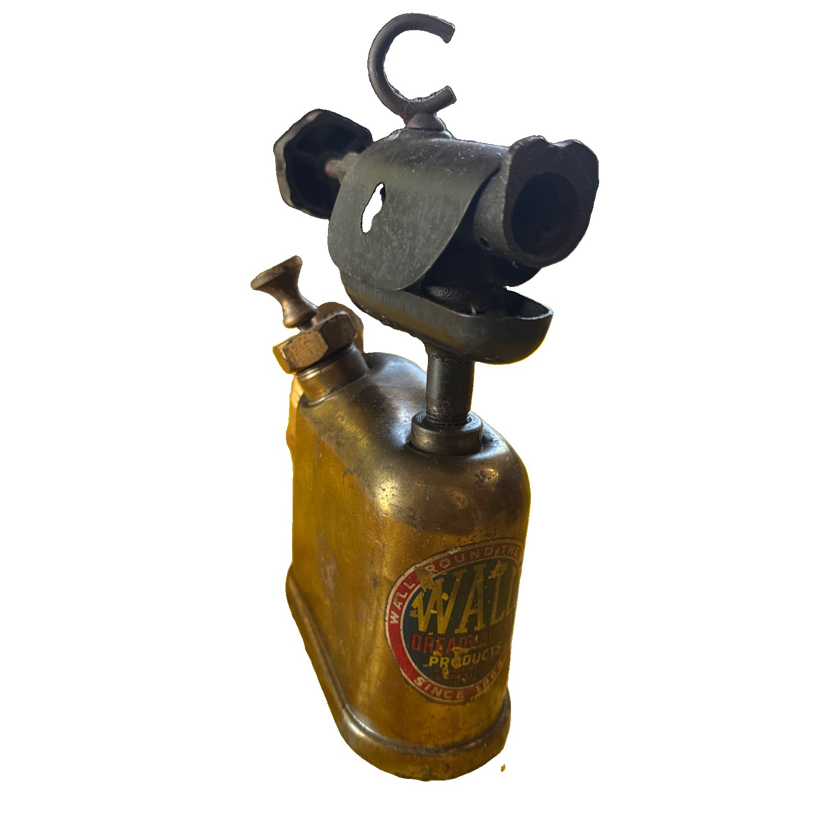 Vintage Antique Steel Blow Torch Wall Pisto Grip