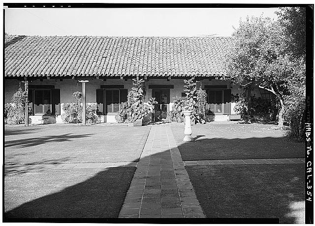 Photo:Los Angeles California Rancho La Brea Adobe 1930s HABS House
