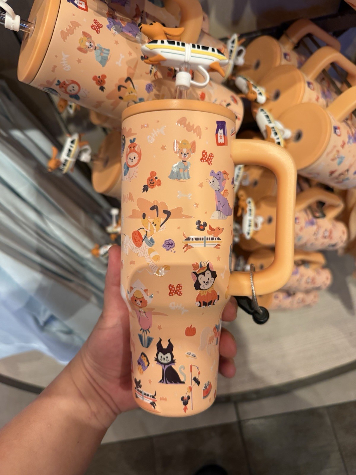 2026 Disney Parks Halloween Dog & Cat Costumes Tumbler With Monorail Dog Topper