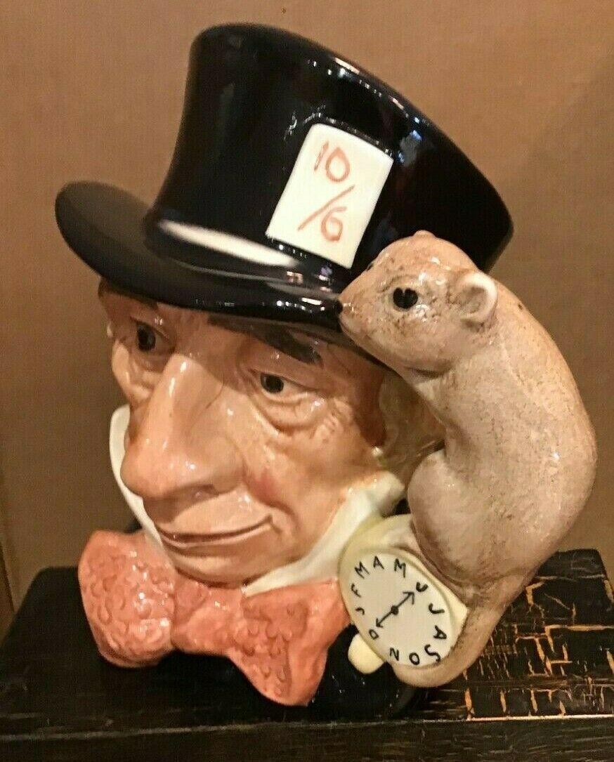 Royal Doulton Mad Hatter Toby Mug D6598 ~ 1970 ~ 7.5”. /b