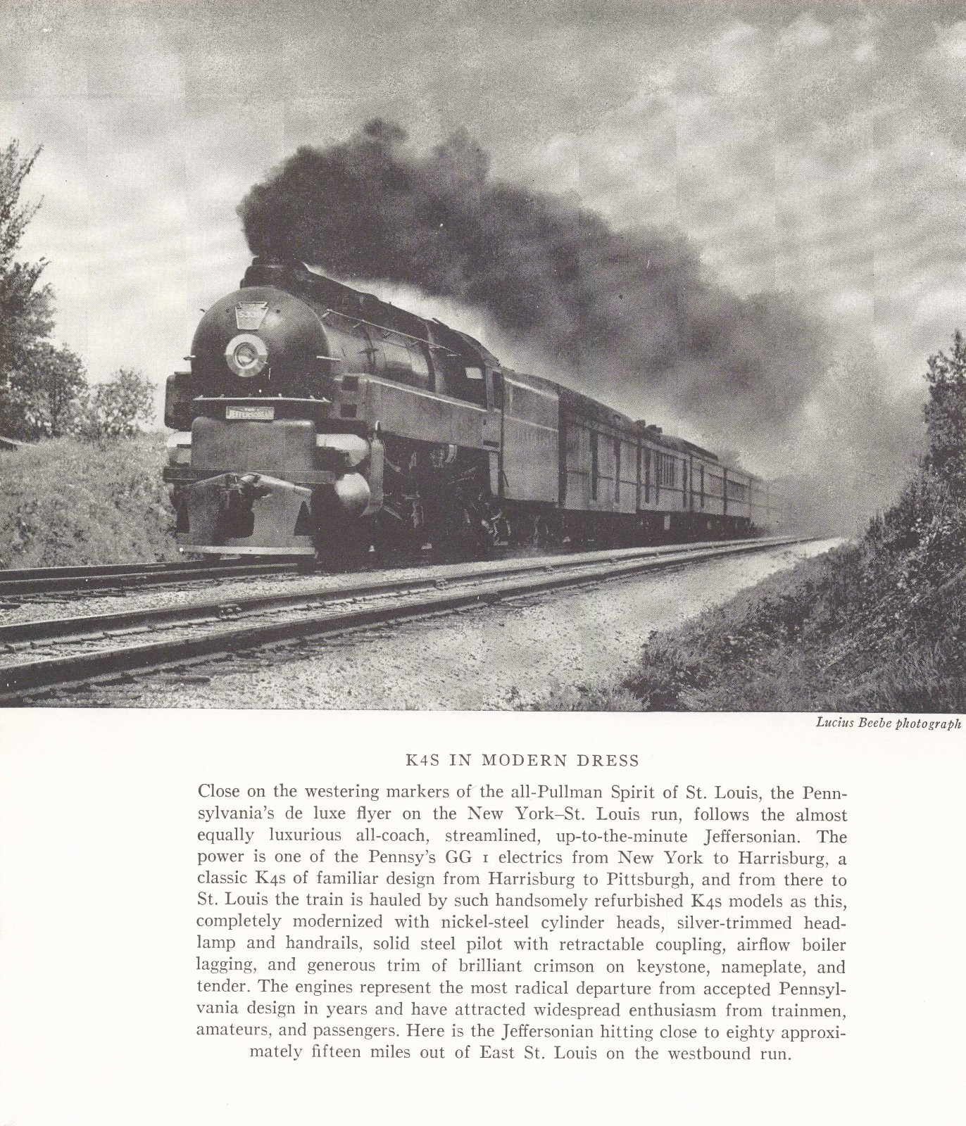 Pennsylvania\'s de luxe Flyer Train Locomotive Book Print /2V1-33