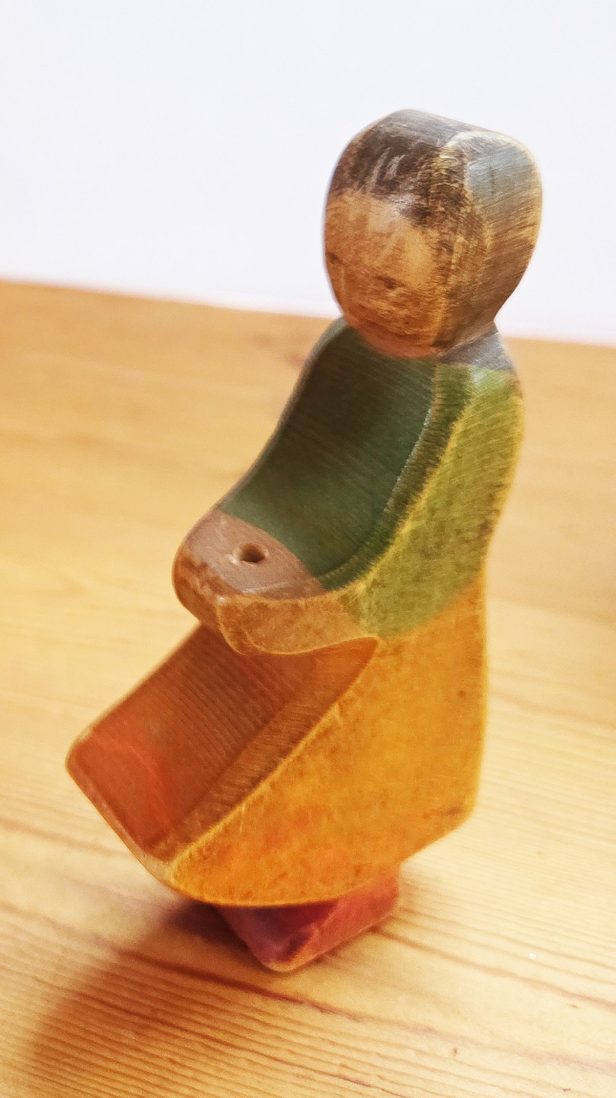Vintage Ostheimer Goose Girl Wooden Figure Germany Waldorf 5\