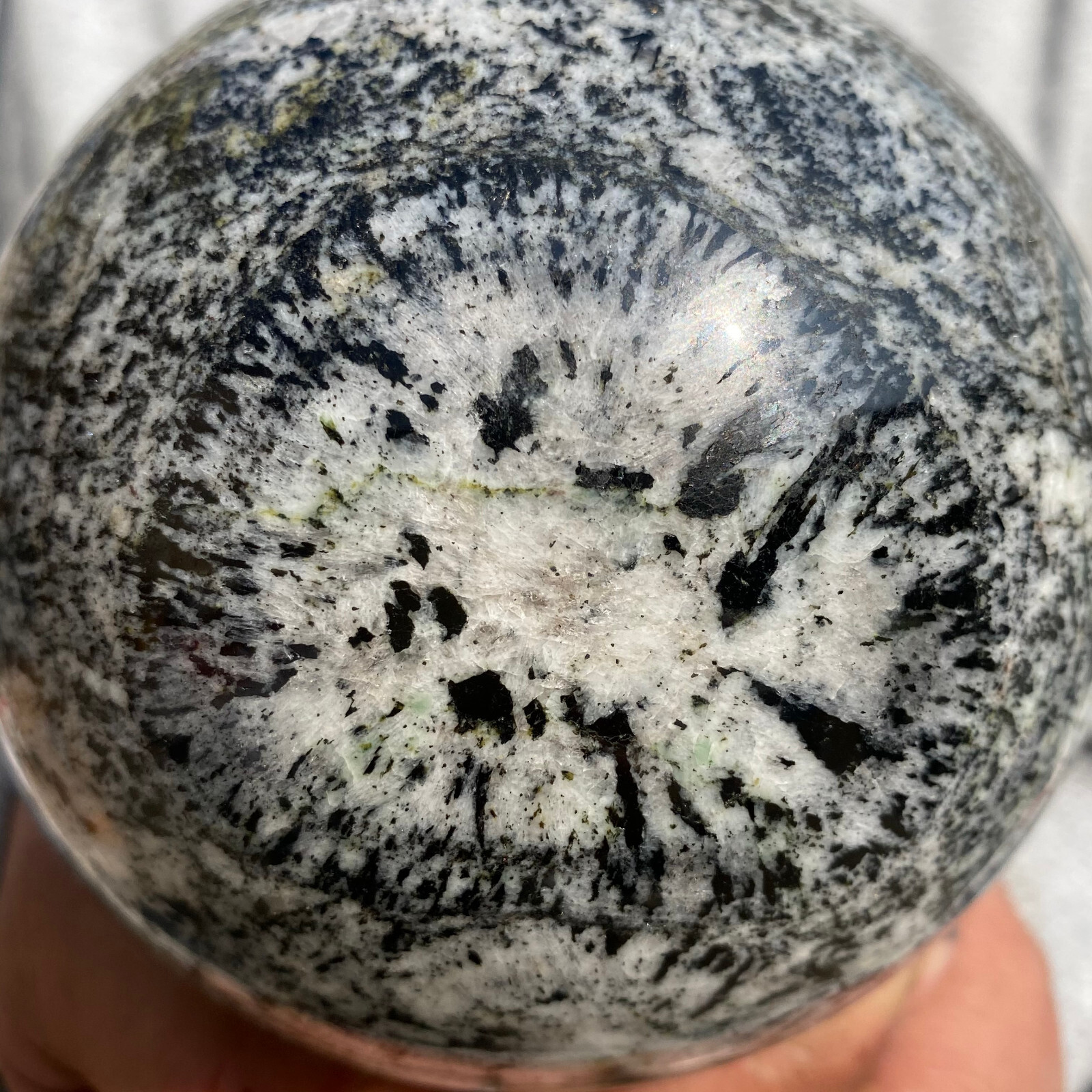 2.2kg Large Kiwi Orbiculite Rare Quartz Globular Sphere Ball Specimen Healing