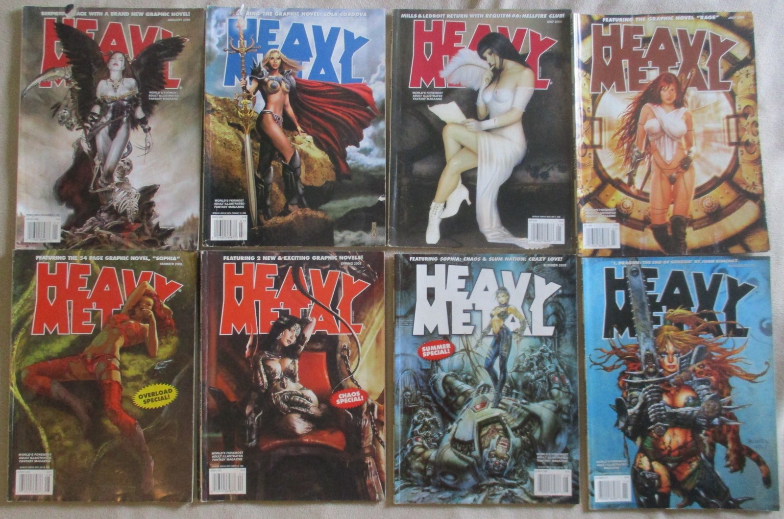 lot of 8 Heavy Metal nudes fantasy magazine lot comics Horror 2008 2009 2011 lot of 8 Heavy Metal nudes fantasy magazine lot comics Horror 2008 2009 2011