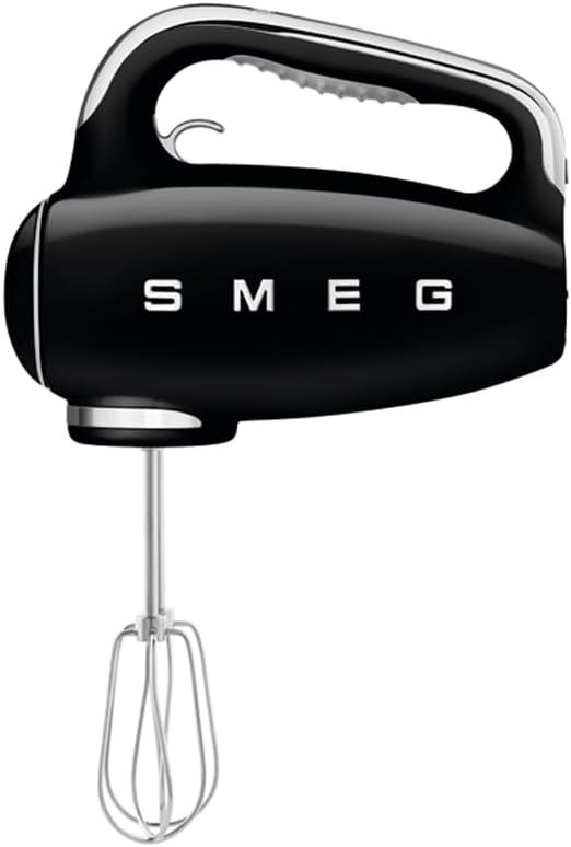 SMEG Black 50's Retro Electric Hand Mixer, Beaters, Dough Hooks, Whisks SMEG Black 50's Retro Electric Hand Mixer, Beaters, Dough Hooks, Whisks