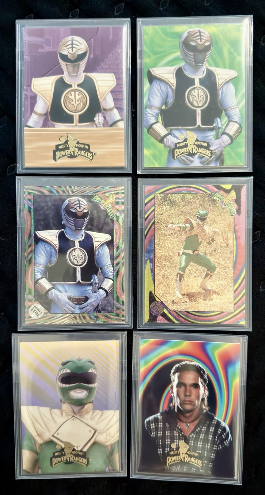 1994 MMPR Collect-A-Card Power Foil & Subset Lot 6x Green White Ranger NM