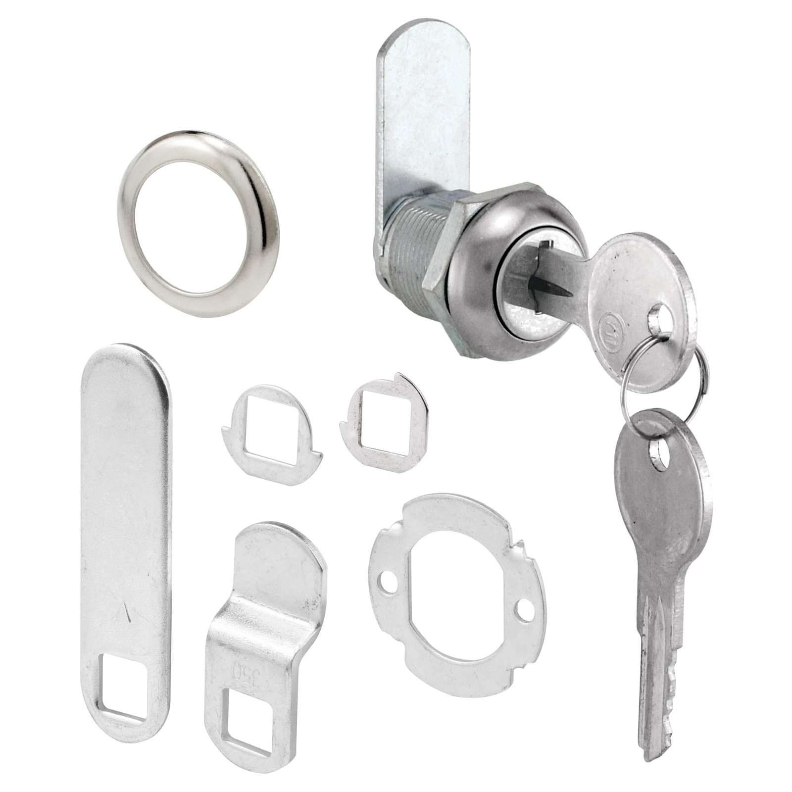 Prime-Line U 9941 Diecast Drawer and Cabinet Lock, 3 5/8 in., Stainless Steel Prime-Line U 9941 Diecast Drawer and Cabinet Lock, 3 5/8 in., Stainless Steel
