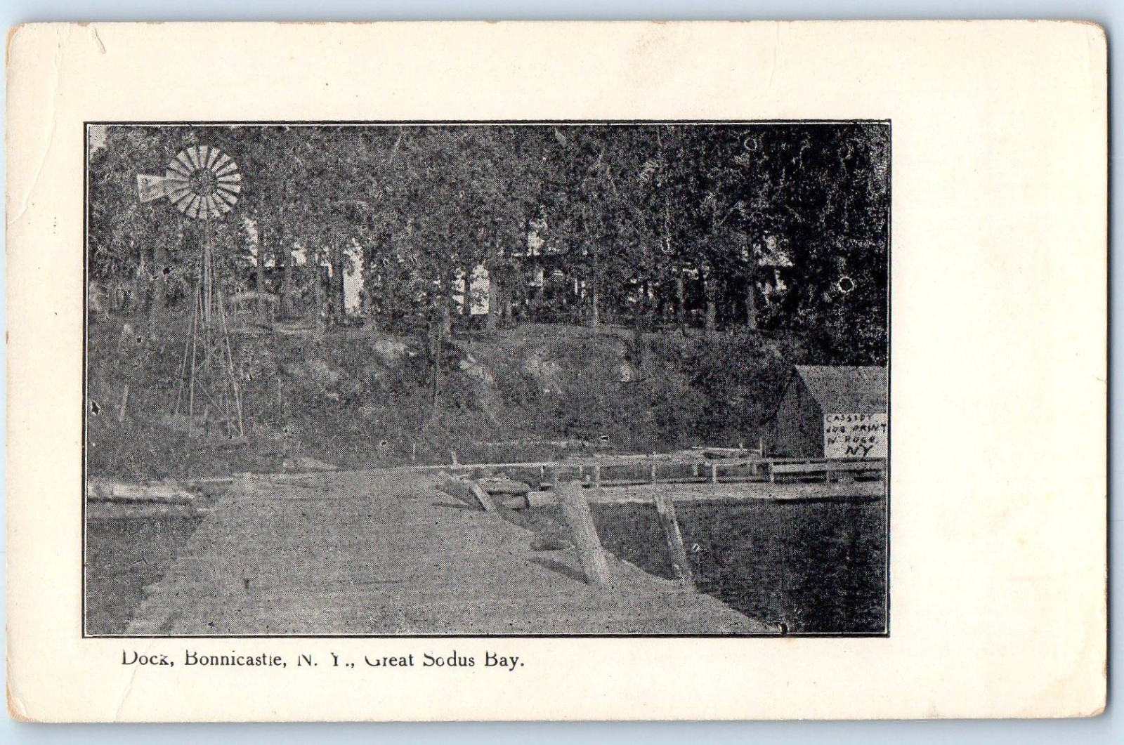 1905 Bonnicastle New York NY Vintage Postcard Dock Great Sodus Bay Unposted