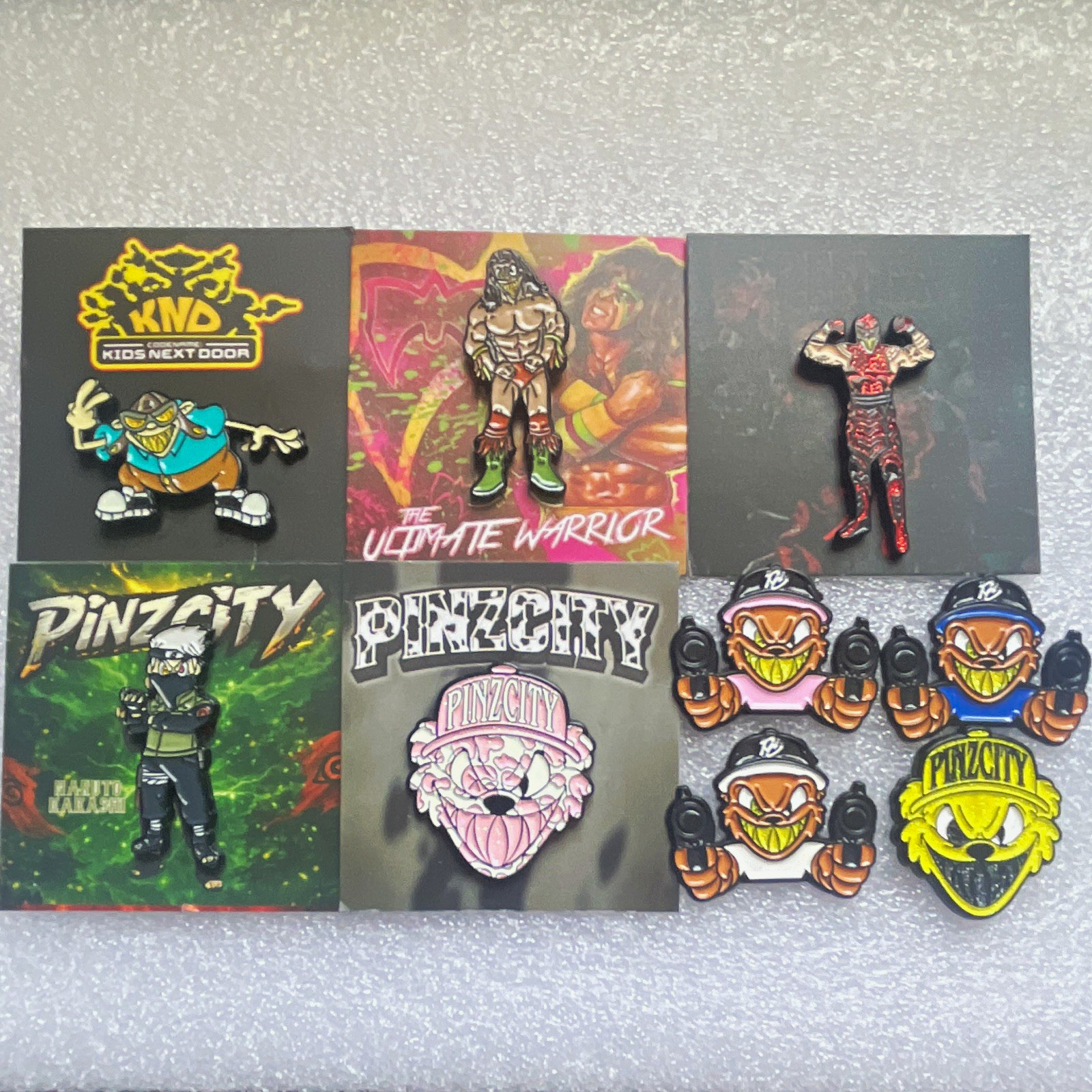 Pinzcity Pin Lot - KND Kids Next Door The Ultimate Warrior Scarebear Kakashi