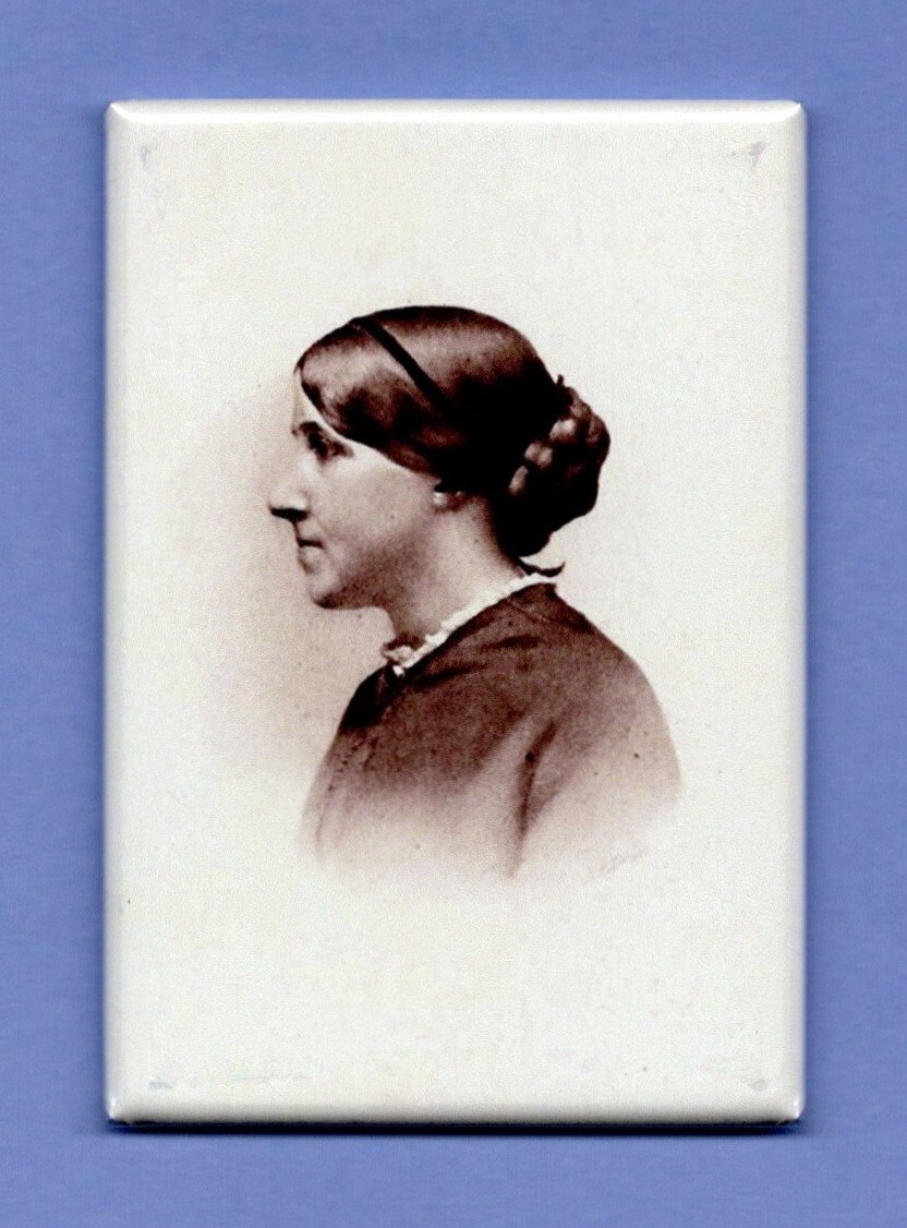 LOUISA MAY ALCOTT *2X3 FRIDGE MAGNET* AUTHOR LITTLE WOMEN NOVELIST FEMNIST BOOK
