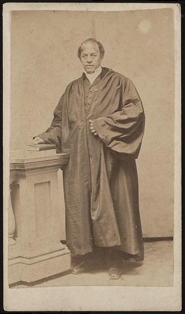 Boston MA Rev Leonard Grimes Abolitionist 1860s Church Robes Portrait