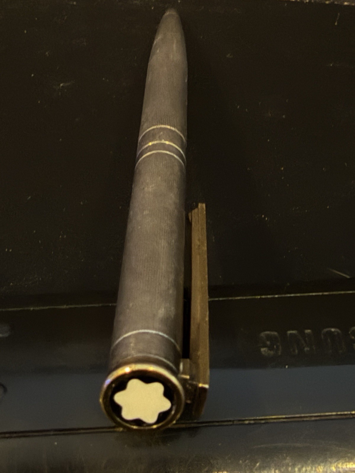 Vintage Montblanc Noblesse Sterling Silver Ballpoint Pen Needs Service & Ink