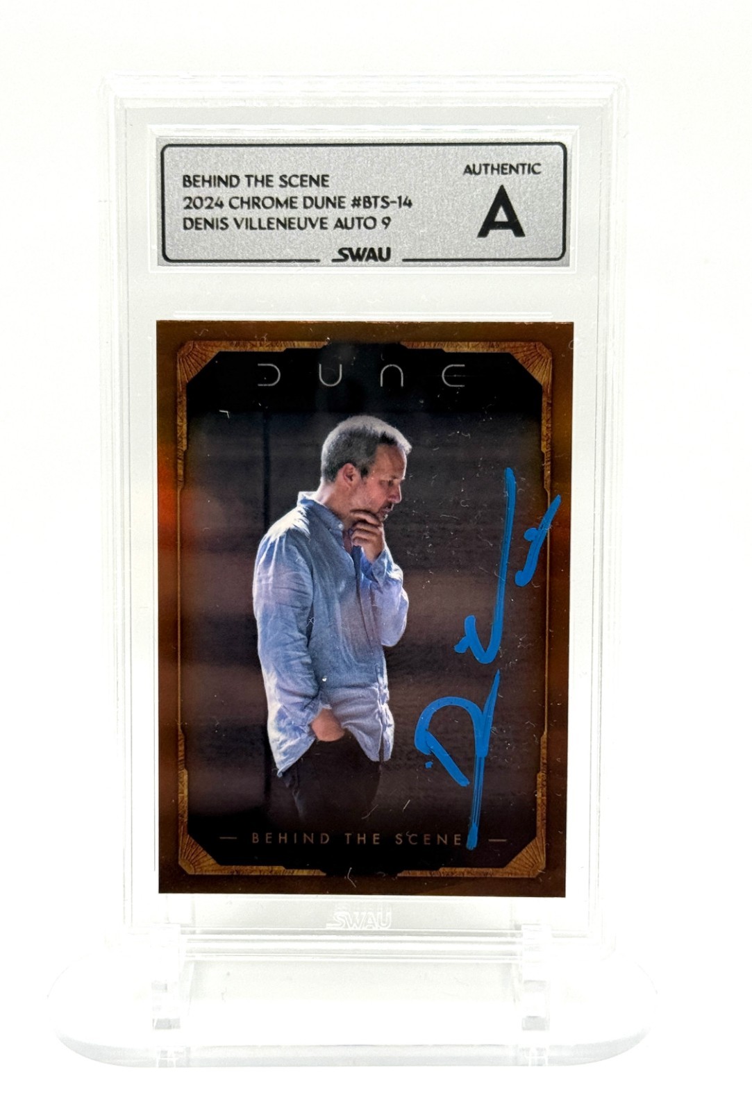 2024 Topps Chrome Dune Behind the Scene signed by Denis Villeneuve SWAU Slab