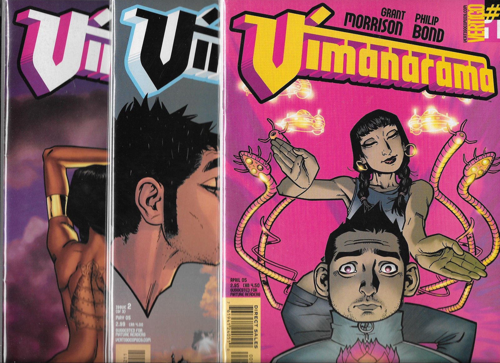 VIMANARAMA #1-#3 SET (NM-) DC VERTIGO, GRANT MORRSON, $3.95 FLAT RATE SHIPPING
