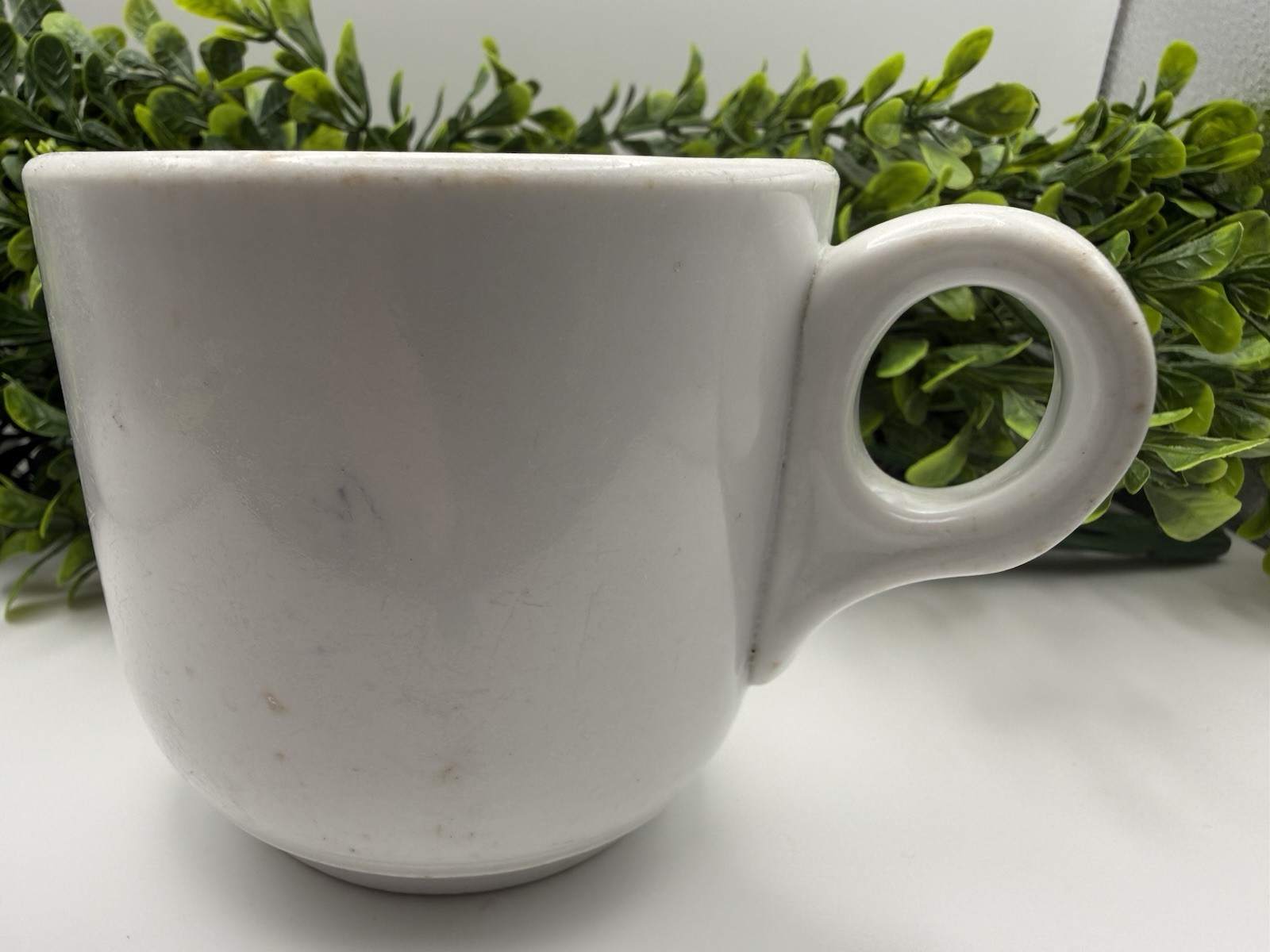 Chunky Vintage Trigger Finger Ironstone / Restaurant Ware Coffee Cup