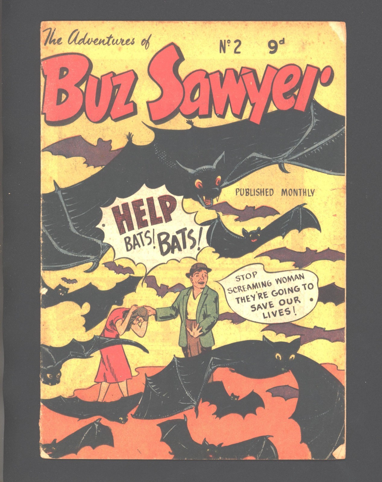 Buz Sawyer  #2   Australian  copy Grade 3.0  bats on cover