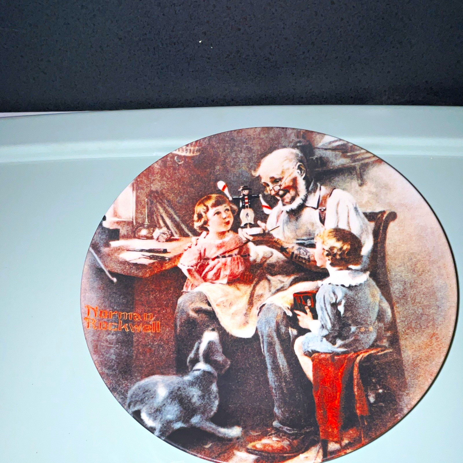 Knowles Norman Rockwell “The Toy Maker” Collector Plate 1977 Porcelain LE