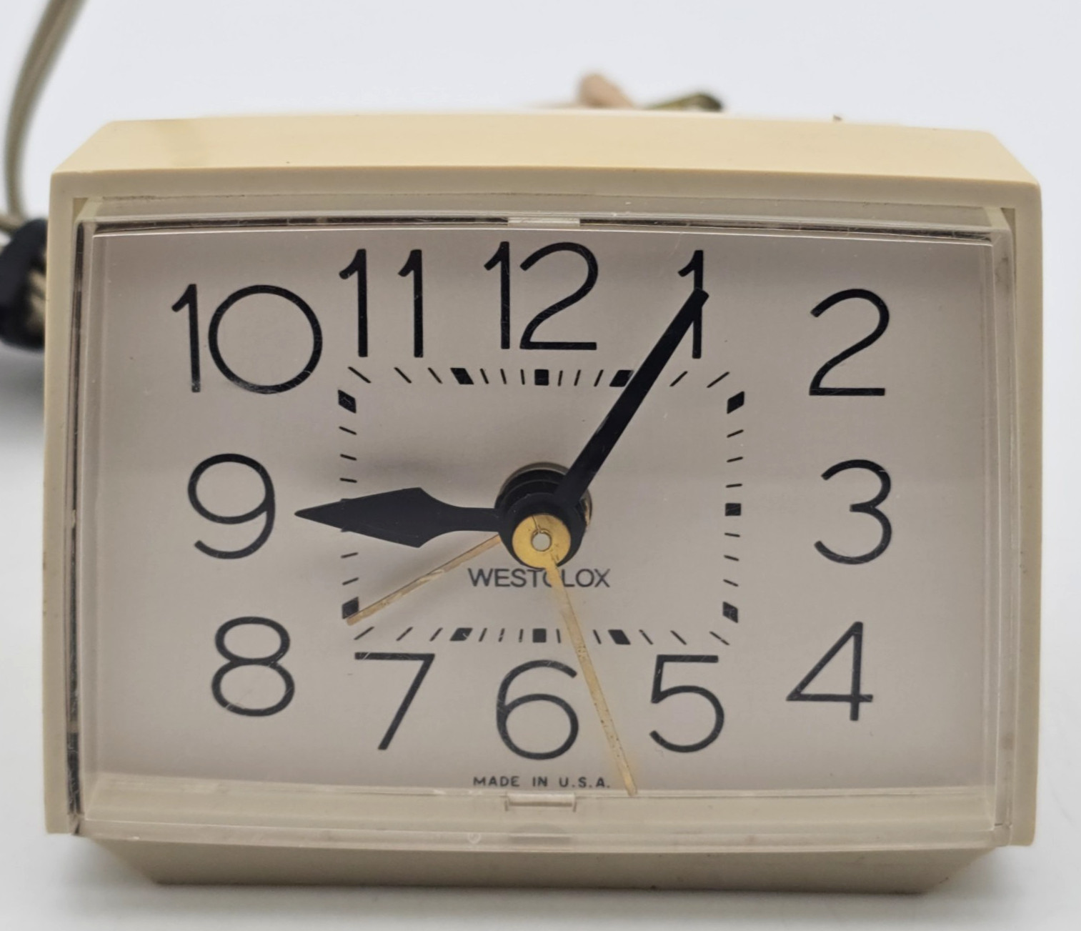 Westclox Electric Alarm Clock Model 22189 Bold II USA Time 1970s Retro VTG WORKS