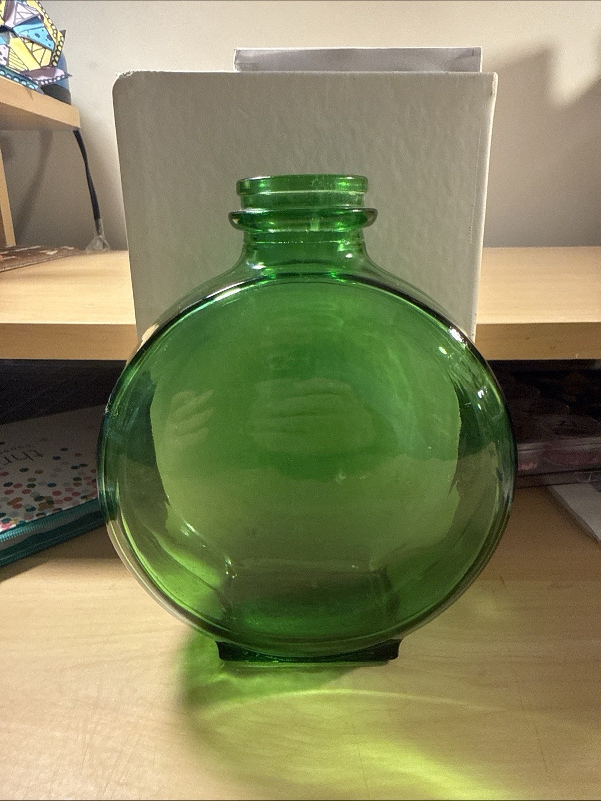 Vintage Sunsweet Emerald Green Round Glass Bottle 6\