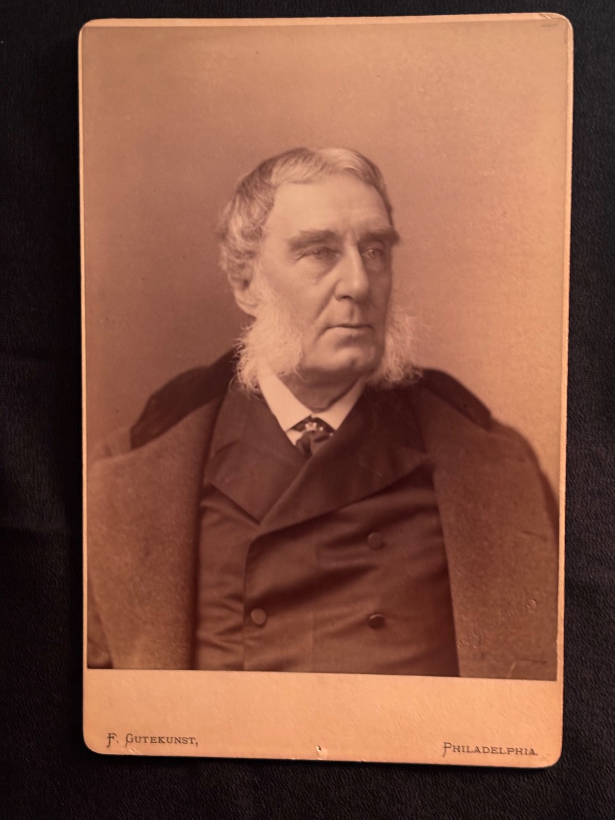F. Gutekunst cabinet photo of  George William Curtiss