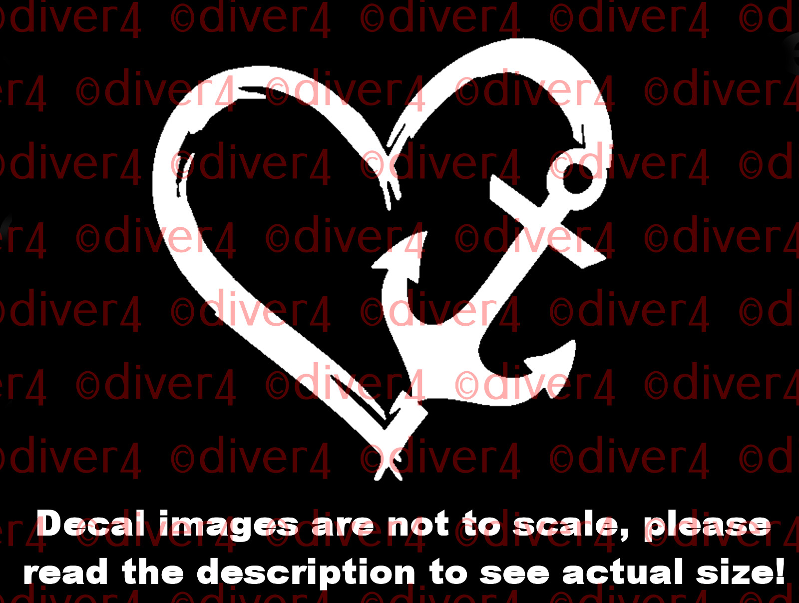 Grunge Heart with Anchor Car Van Truck Decal Bumper Sticker Made in the US Grunge Heart with Anchor Car Van Truck Decal Bumper Sticker Made in the US