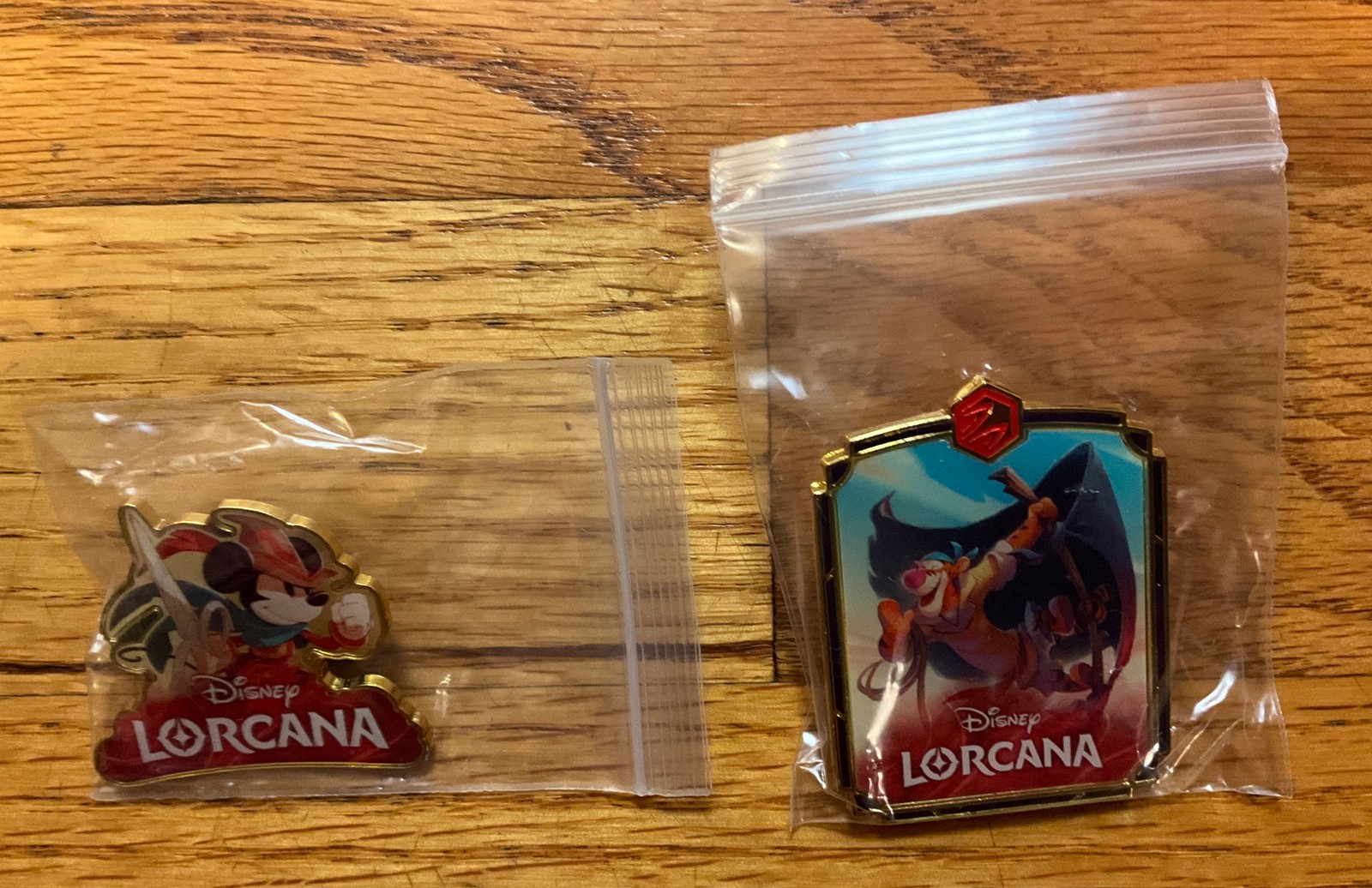 2026 D23 Expo Disney Lorcana Mickey Mouse Tailor & Tigger Promo Pins - NIB