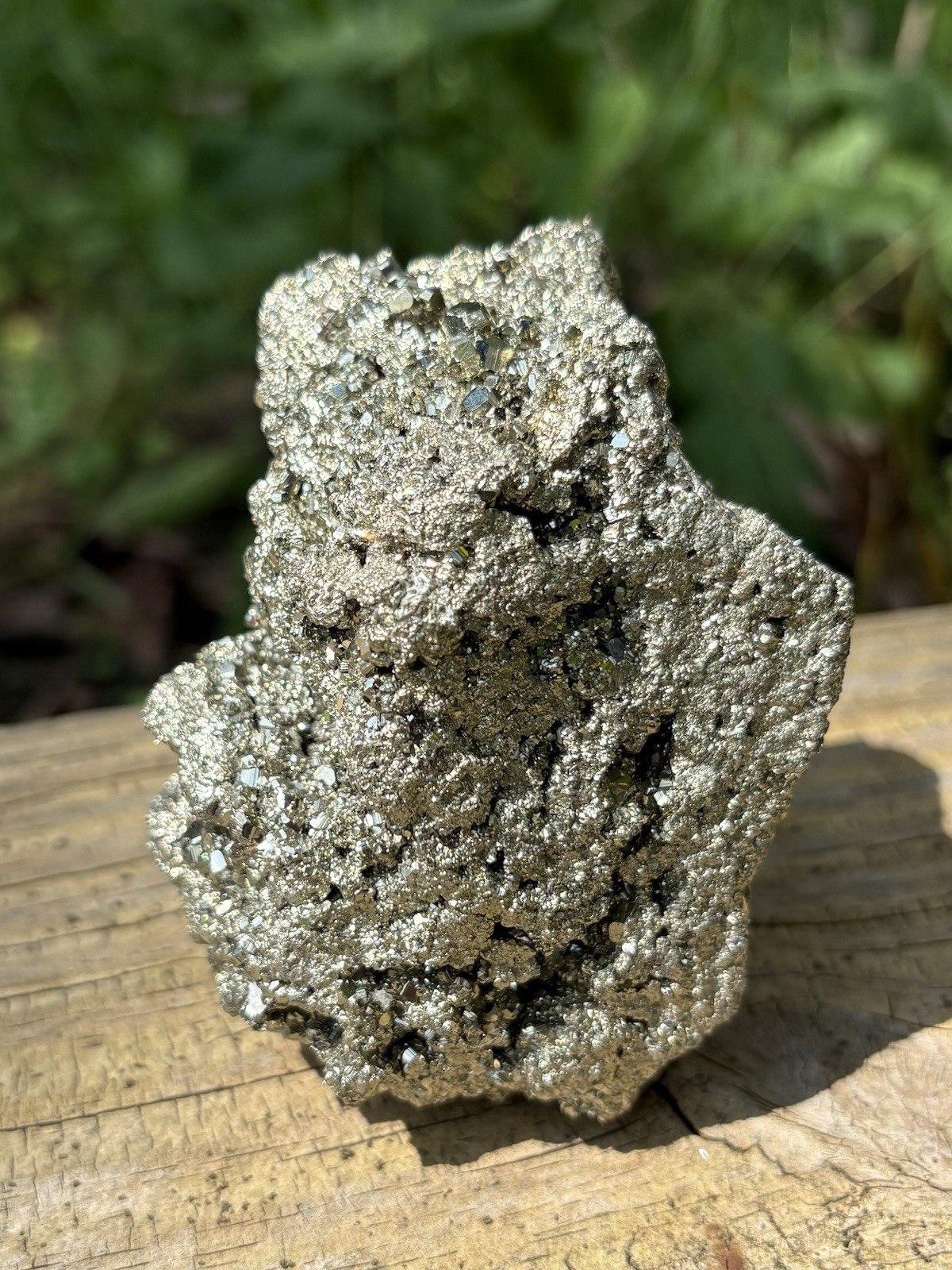 Large Natural Pyrite Cluster- Beautiful 3.3” Raw Druzy Pyrite Crystal Peru