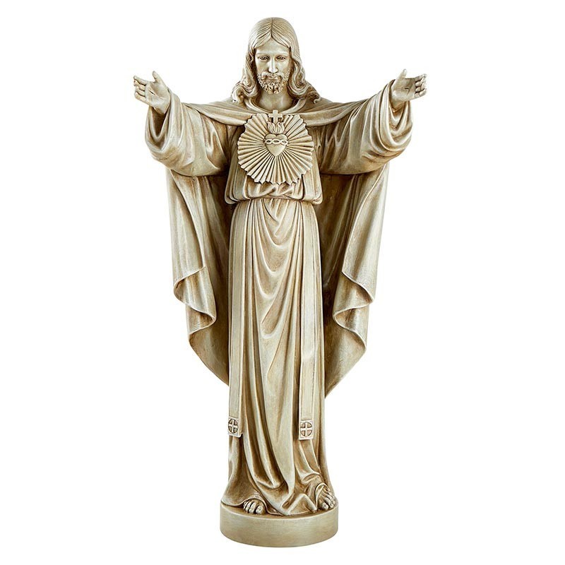Sacred Heart Of Jesus Statue Stunning Piece Perfect For Garden & Home Decor