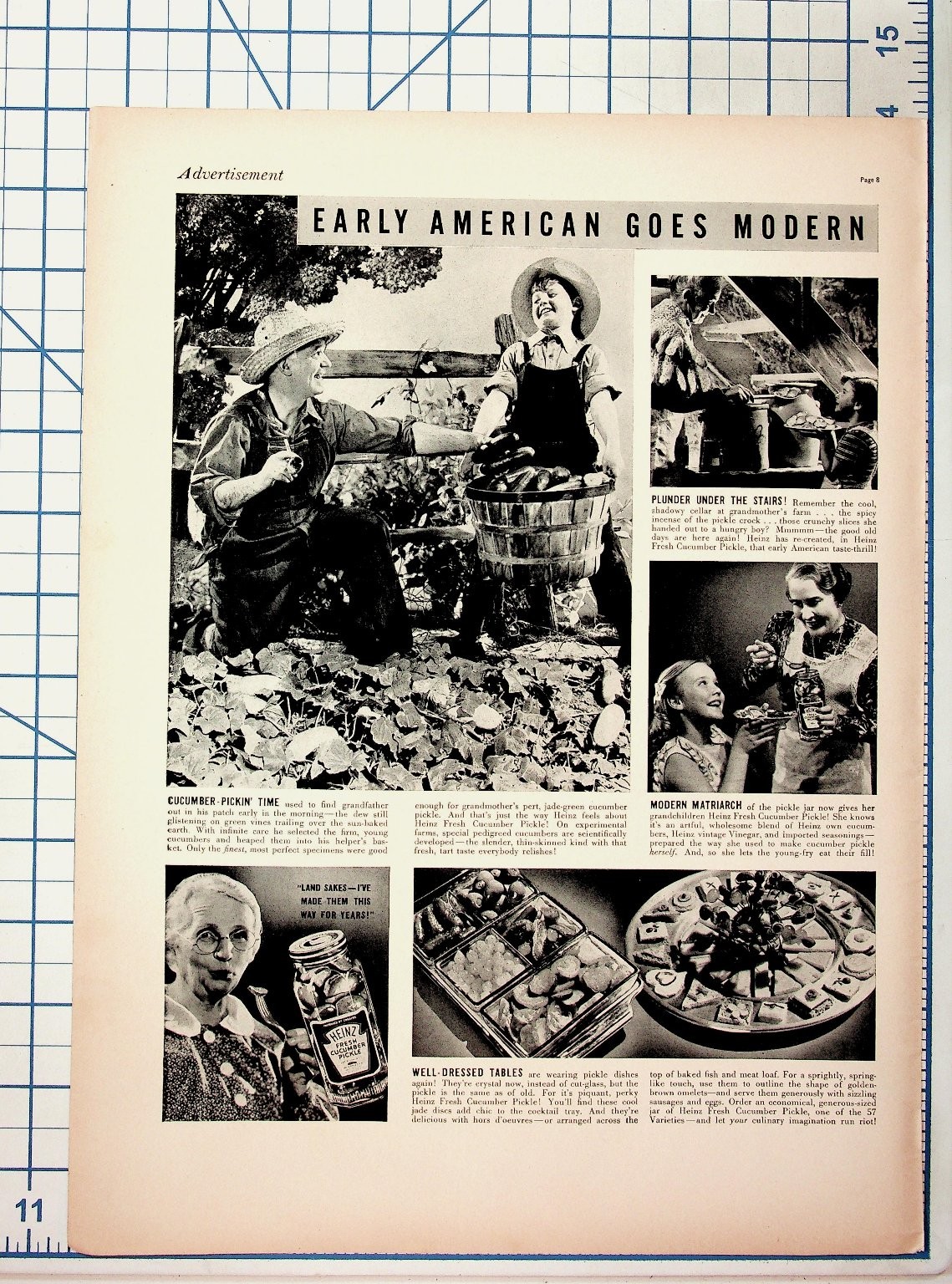 Vintage 1940s Heinz Fresh Cucumber Pickle Magazine Print Ad Ephemera Vintage 1940s Heinz Fresh Cucumber Pickle Magazine Print Ad Ephemera