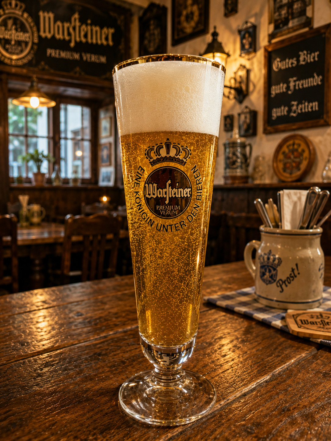 Vintage Warsteiner Premium Verum Rastal 0.3L German Pilsner Beer Glass Gold Rim Vintage Warsteiner Premium Verum Rastal 0.3L German Pilsner Beer Glass Gold Rim