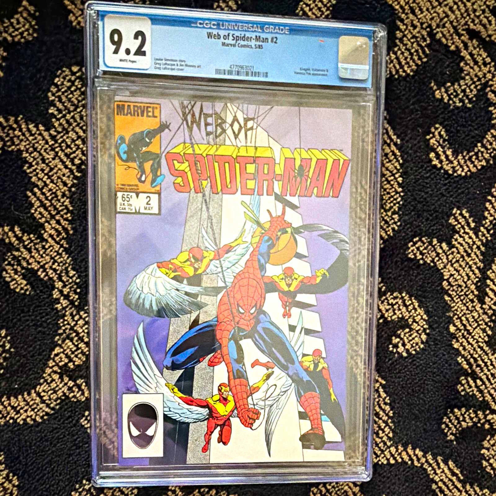 Marvel Web of Spider-Man #2 CGC 9.2 (1985) Spider-Man vs Vulture Very Hot