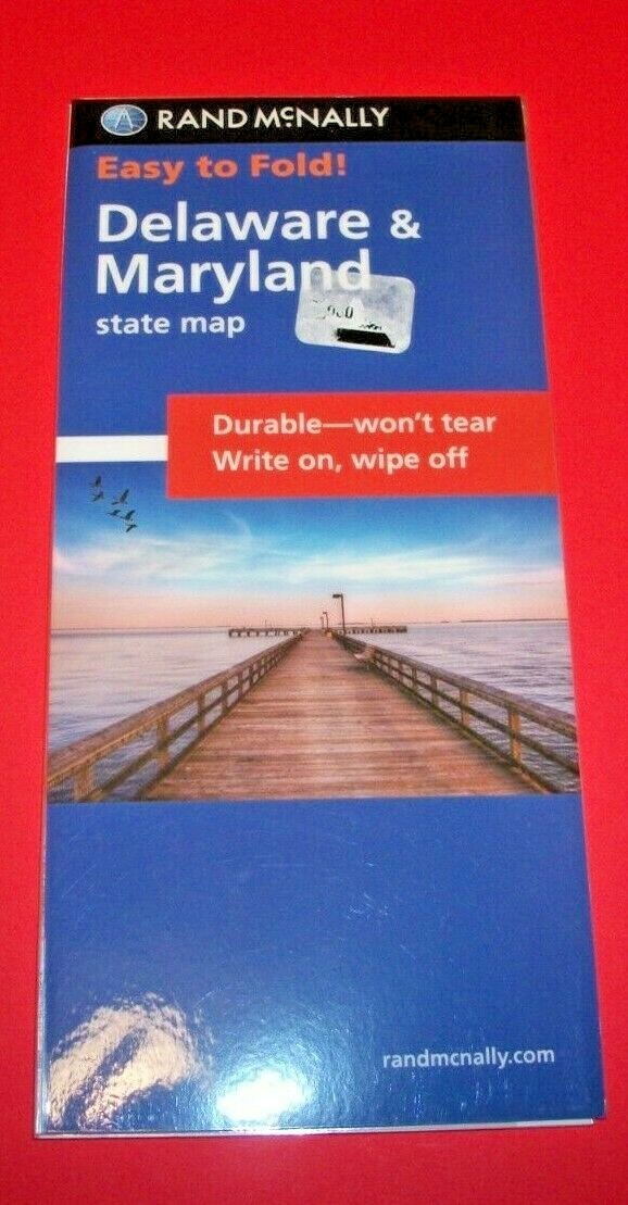  DELAWARE/MARYLAND  State Map   Rand McNally  2011  LAMINATED   NEW