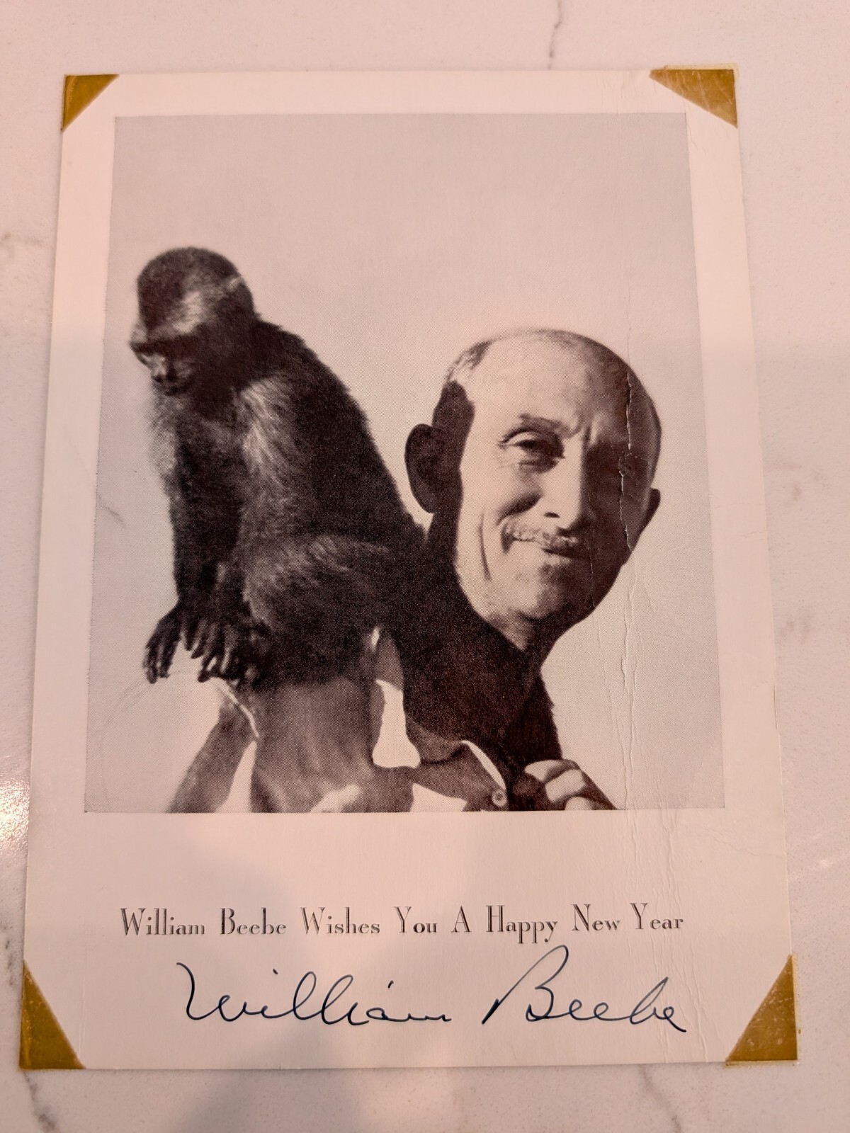 William Beebe - Vintage Signed Card (1930s) | Scientist & Explorer | Rare 