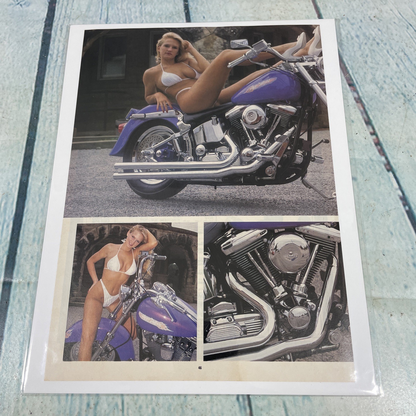 1994 Sexy Lady Legs Hot Body Motorcycle Vtg Print Ad/Poster Pinup Magazine Page
