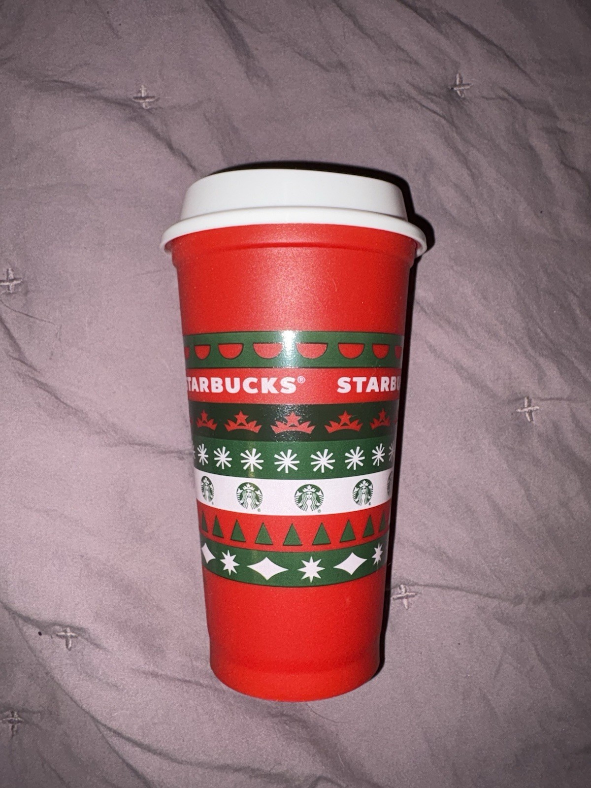 Starbucks Holiday 🎄🌟 Red Cup Christmas 16oz Hot Cup w/ Lid Reusable 🌟NEW