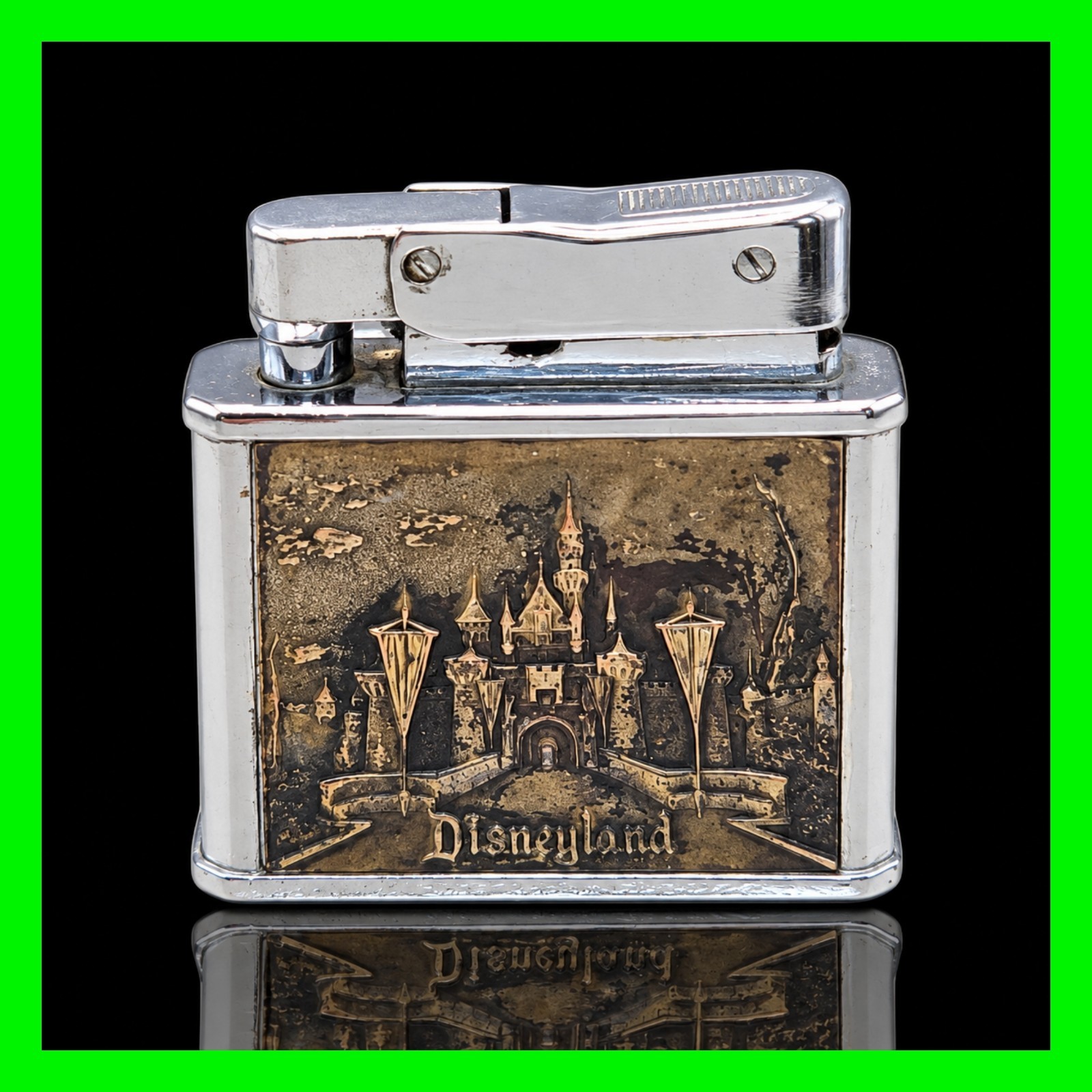 Vintage Disneyland Sleeping Beauty Castle Souvenir Petrol Lighter - UNFIRED Rare