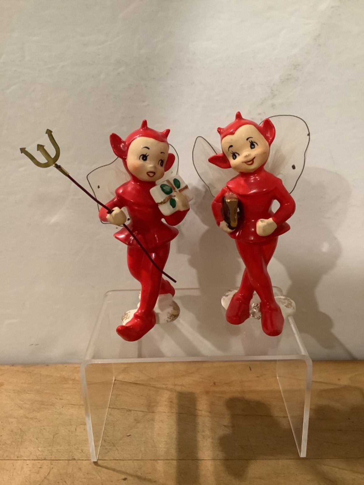Rare Vintage Empress Red Devil Pixies Halloween Christmas