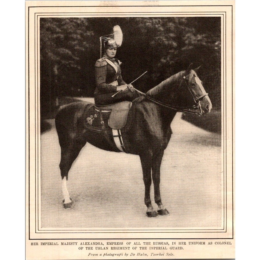 Her Imperial Majesty Alexandra Empress Of All The Russias 1904 Clipping SAI7-4