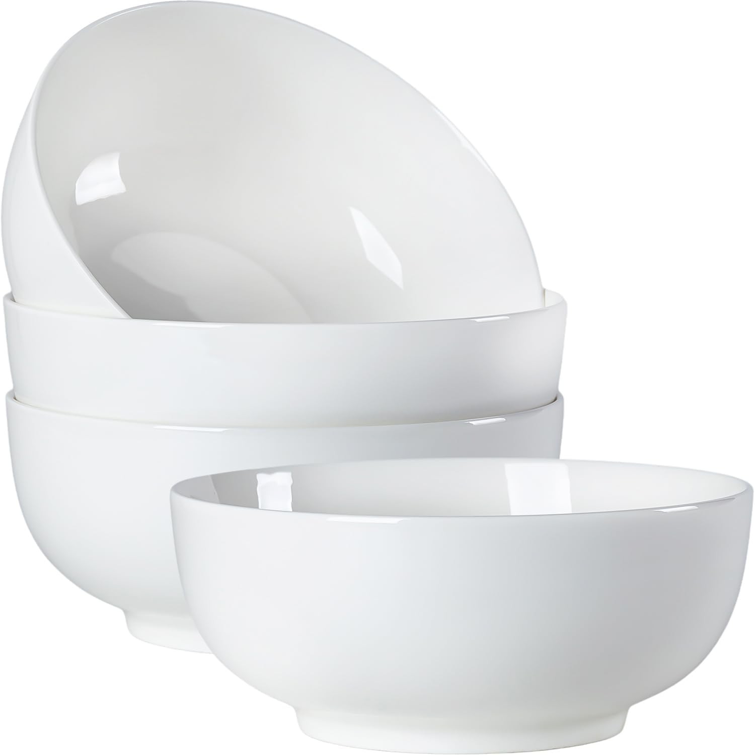 40 oz Large Soup Bowl, Pho Bowls, 7-Inch Off-White Porcelain Bowls Set of 4 40 oz Large Soup Bowl, Pho Bowls, 7-Inch Off-White Porcelain Bowls Set of 4